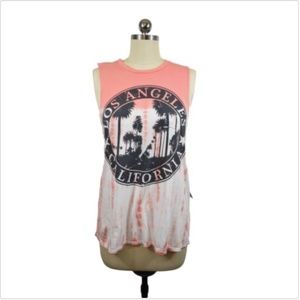 Milky Way Los Angeles CA Orange Tie Dyed Tank Sm